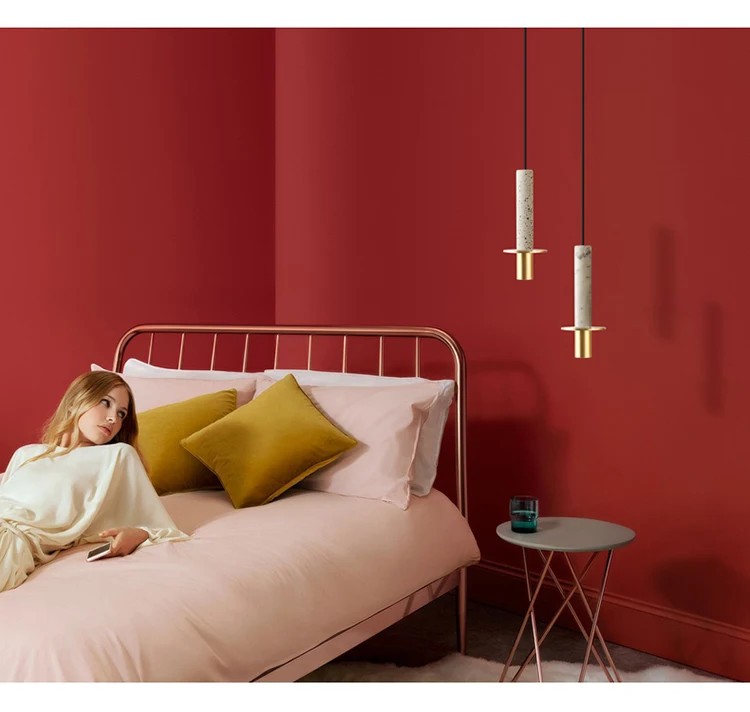 

Jane European water stone cylindrical spotlight pendant lights hallway headboard bar hot pot store pendant lamp