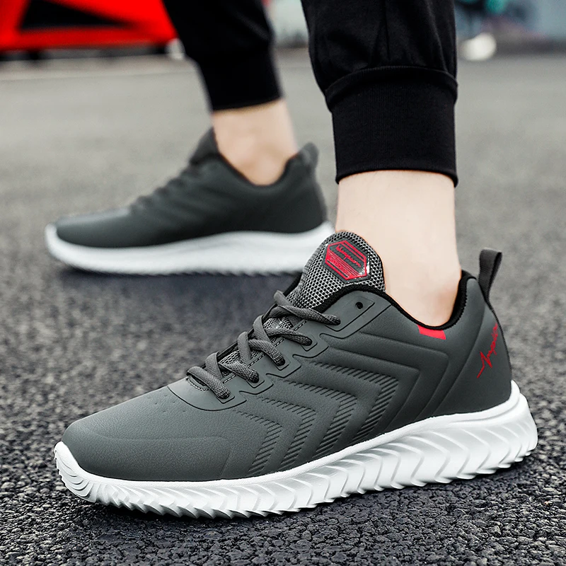 

Men's Low Shoes Teniski Leather Shoes Casual Tennis Skateboard Leather Shoes Casual Gray Summer Sneakers For Men Unique Tennis