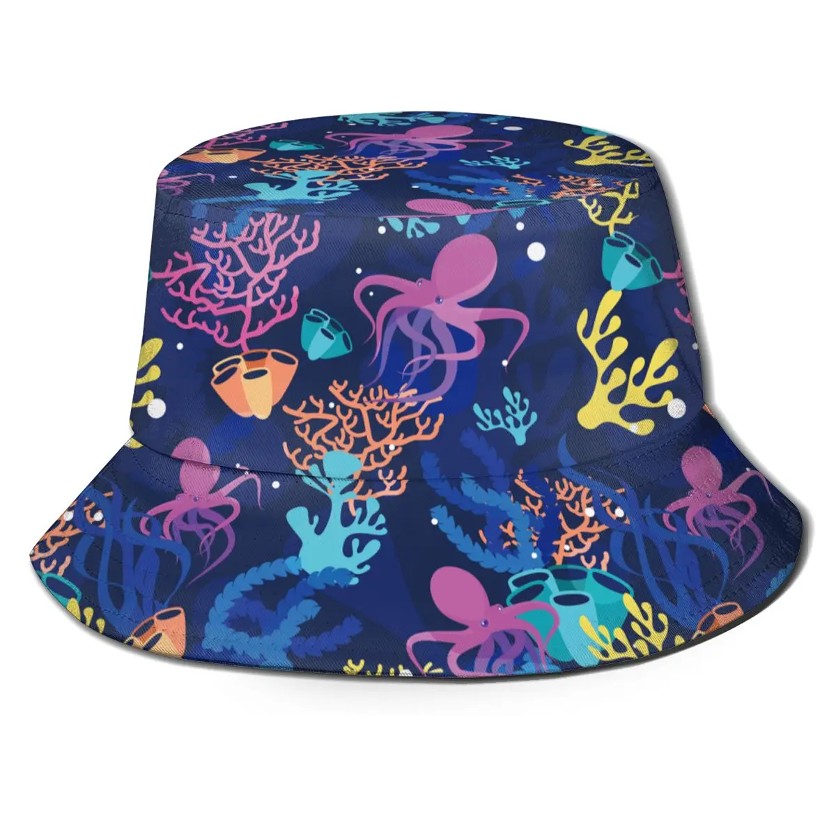 

2021 Men Women Summer Colorful Coral Bucket Hat Bob Fisherman hat Outdoor Travel Sun Visor Fashion Panama