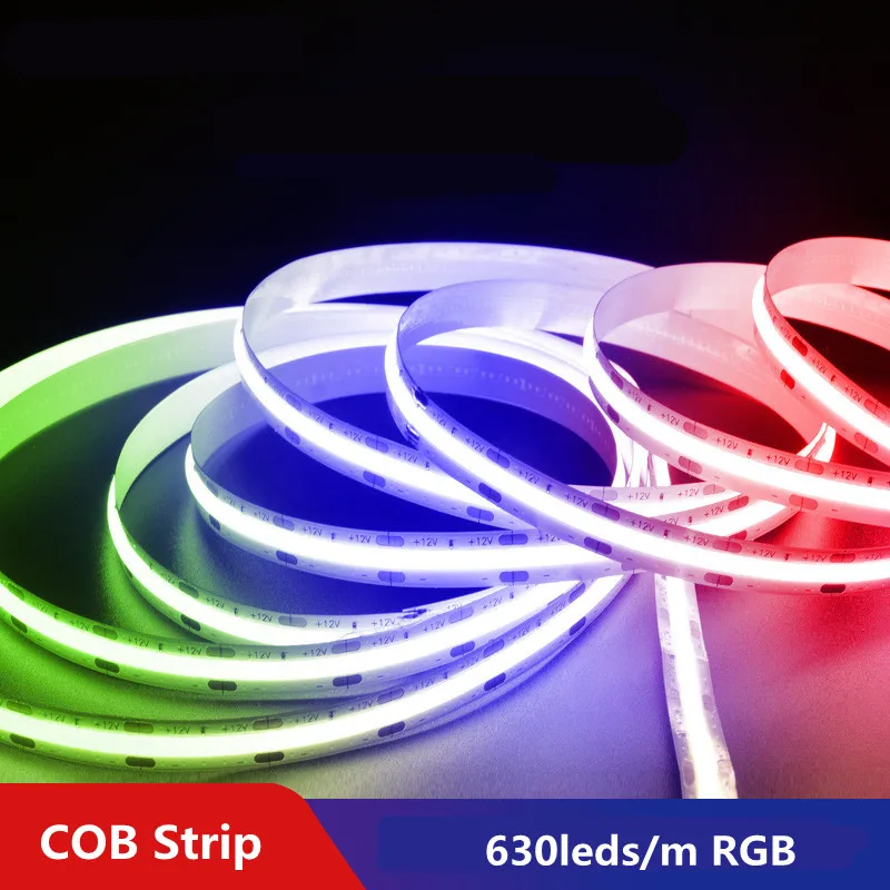 

RGB COB Светодиодная лента, 24 В, 630 светодиодов/м