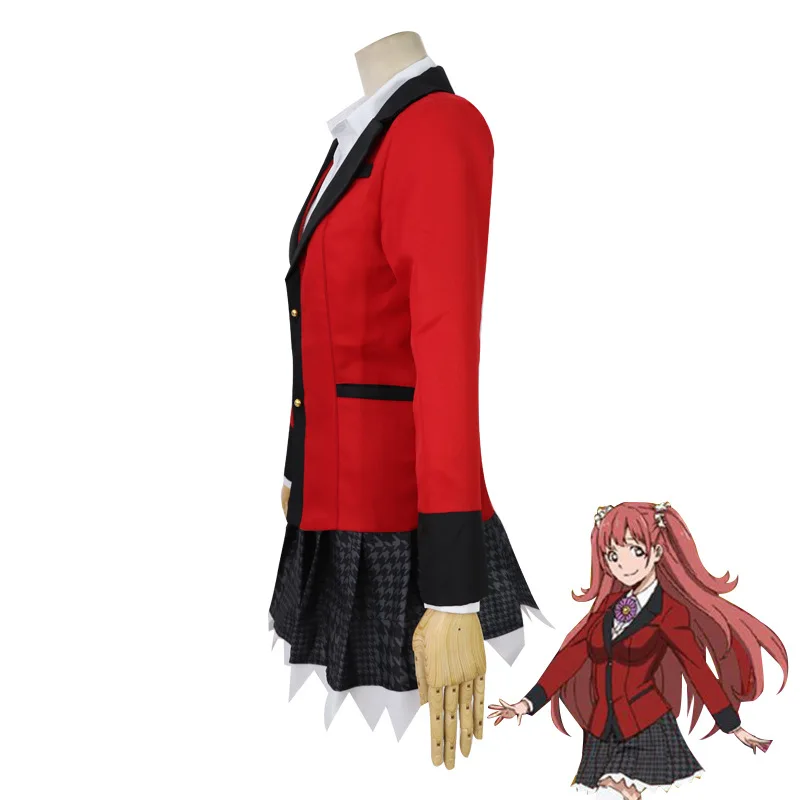 Костюм для косплея из японского аниме Kakegurui Yumeko Jabami школьная униформа девочек