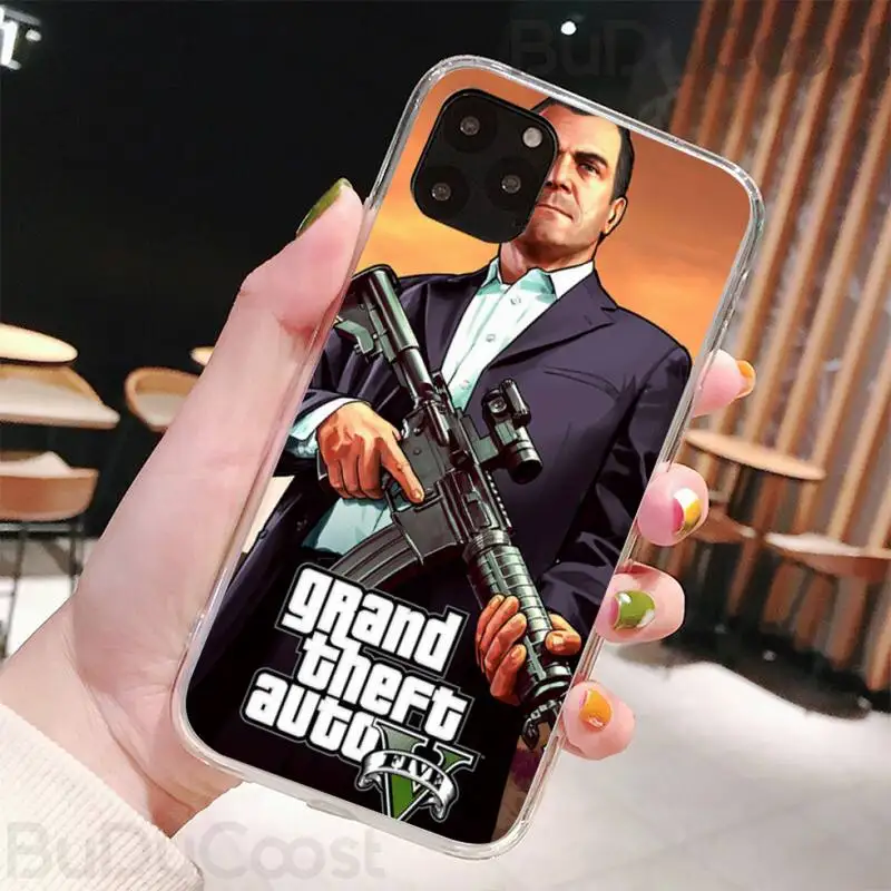 gta 5 game phone case for iphone 8 7 6 6s plus x 5s se 2020 xr 11 pro xs max 12 12mini free global shipping