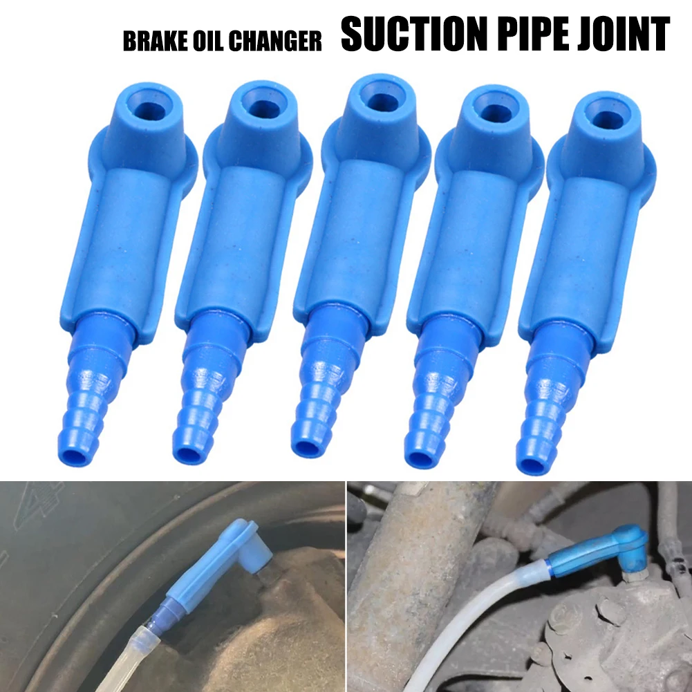 5Pcs Oil Pumping Pipe Car Brake Oil Changer Connector Fluid Quick Oil Extraction Tool Filling Equipment Brake Oil Exchange Acces blue brake fluid oil changer oil and air quick exchange tool for cars trucks