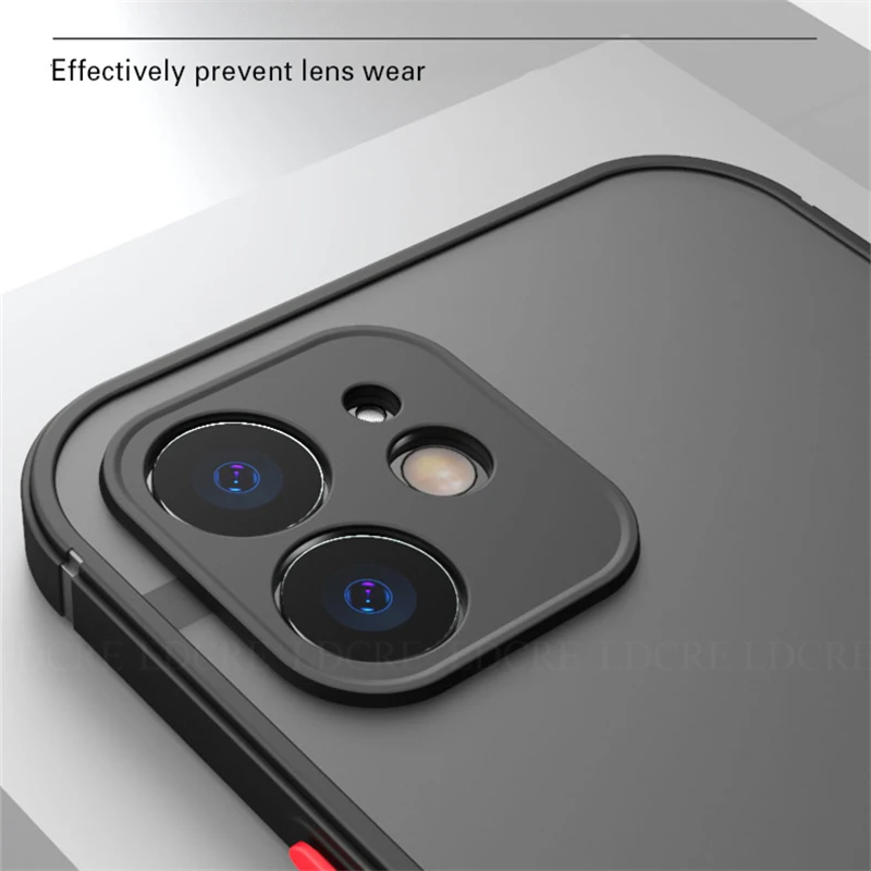 For iPhone 13 Pro Max Case for iPhone 13 Cover Silicone Matte Transparent PC Rubber Silm Soft Case For iPhone 13 Pro Max Case