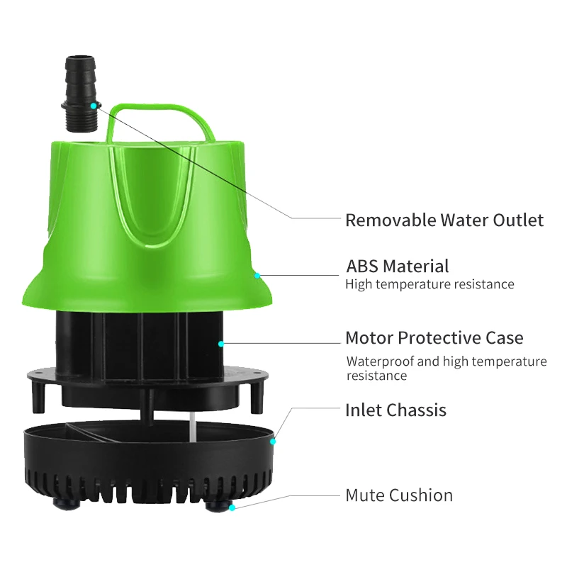 Погружной водяной насос для аквариума аквариумный 6/12/25/40/60/100 Вт 350 4500л/ч Марин с