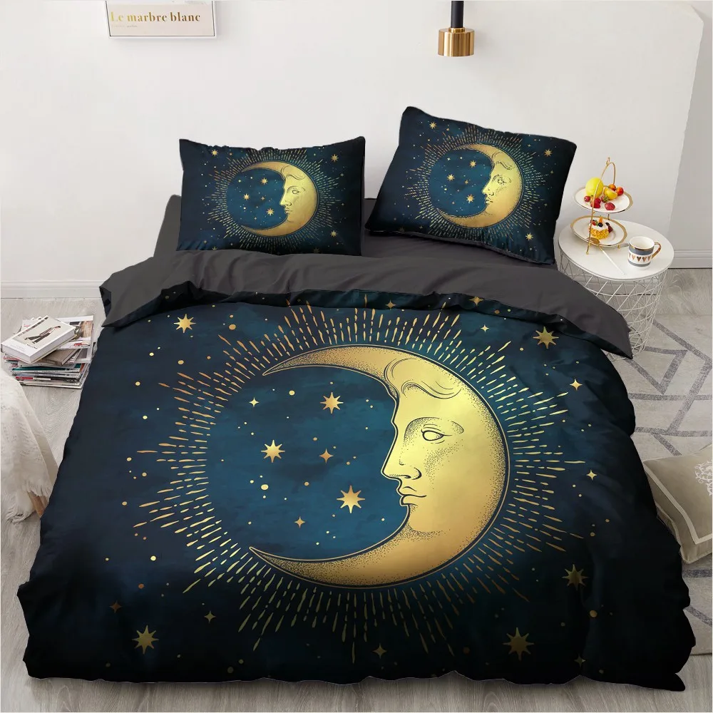 

Bed linen bedding sets euro/Double/family sets/2.0/Queen/King Bedspread for home Free Shipping russia beds and houses moon