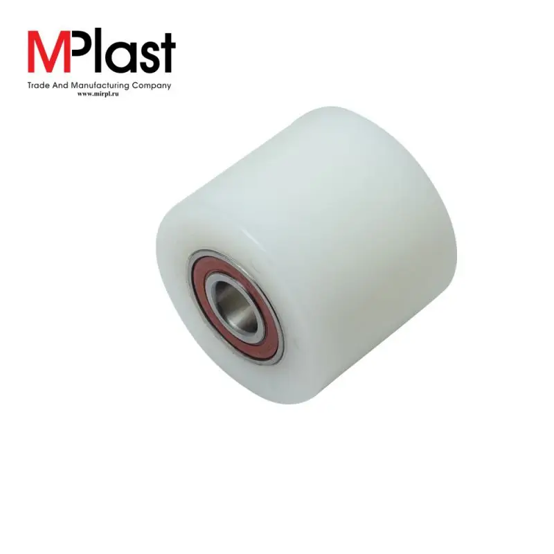 Ролик / колесо Ø 80х70 мм. полиамид/нейлон подвилочный для гидравлической тележки