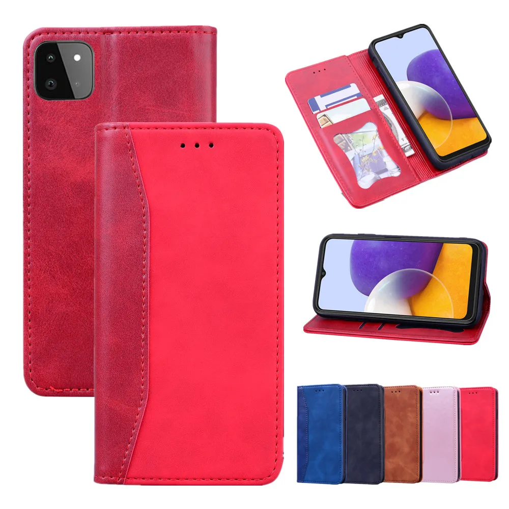 

Leather Wallet Phone Cases for Samsung Galaxy A52 A32 A72 A12 A42 5G A22 A82 A21S A51 A71 A31 A41 Flip Card Protection Cover Bag