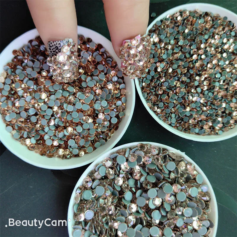 AAAAA высокое качество Lt Персик горячей фиксации горный хрусталь супер яркое