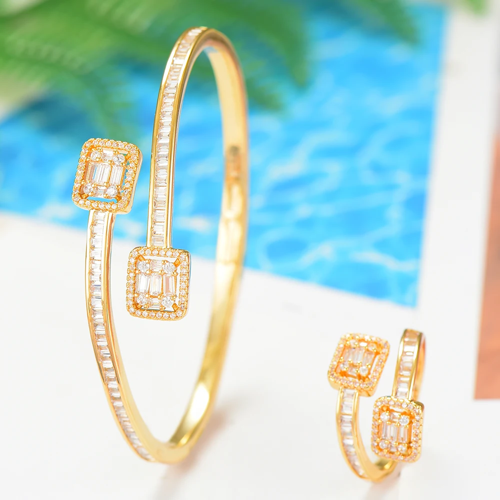 GODKI трендовые стеки набор украшений для женщин Свадебный багет Саудовская Аравия