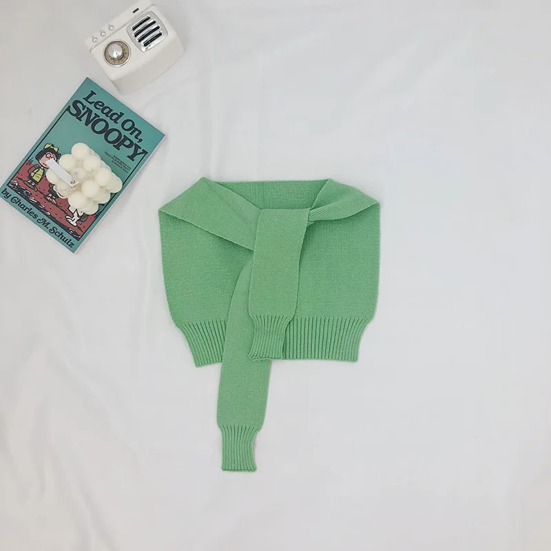 

Детские Шарфы вязаные простые накладные воротники модные шарфы