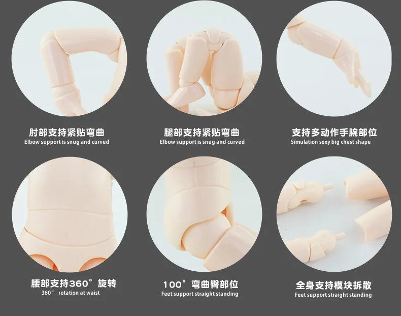 

High Quanlity Copy OB25 1/8 Nude Baby Dolls Body Multi Jointed Doll 18CM Body Toys Fashion Gift Toys for Girls Baby Doll Accesso