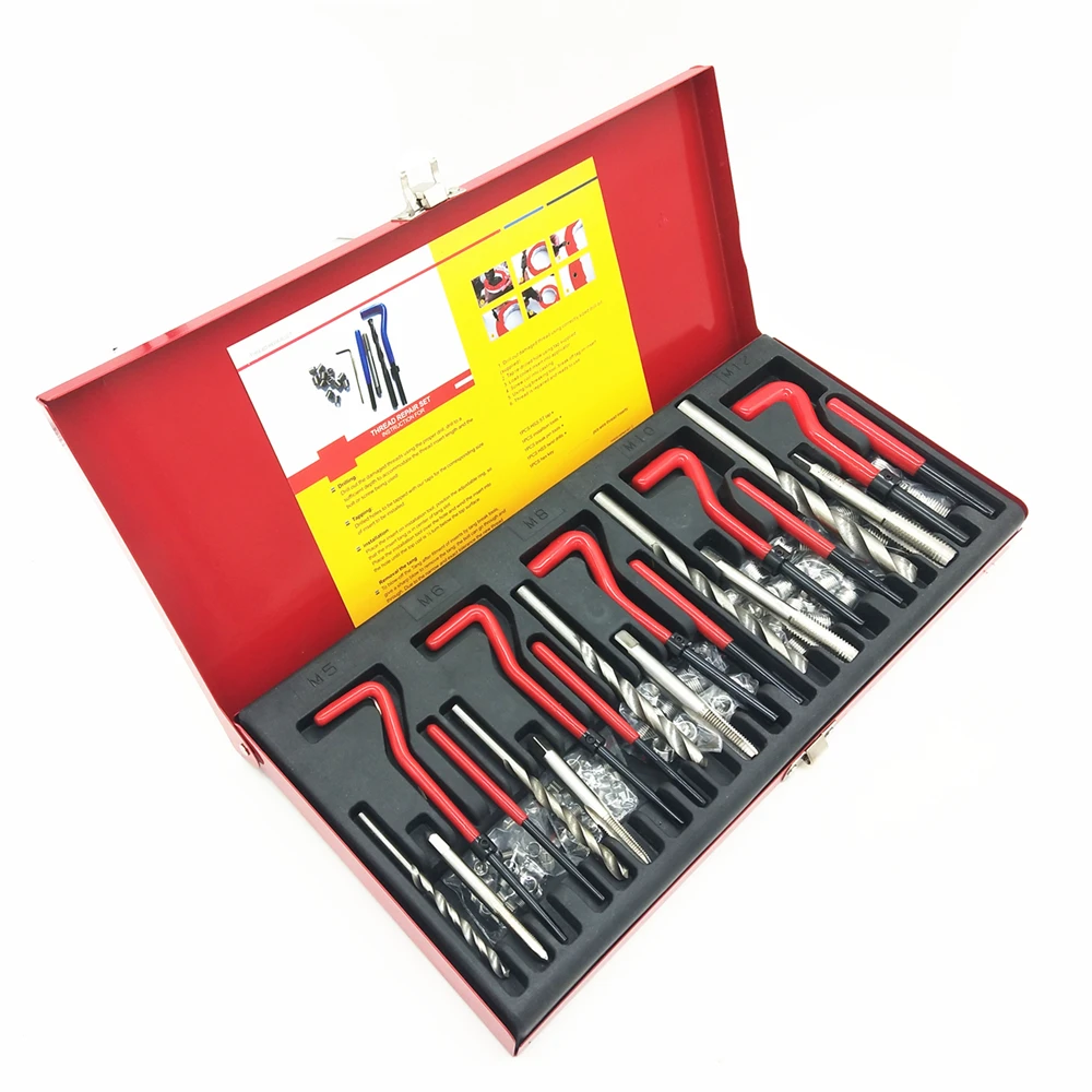 Набор инструментов для ремонта поврежденных нитей блок двигателя 131 шт./компл.