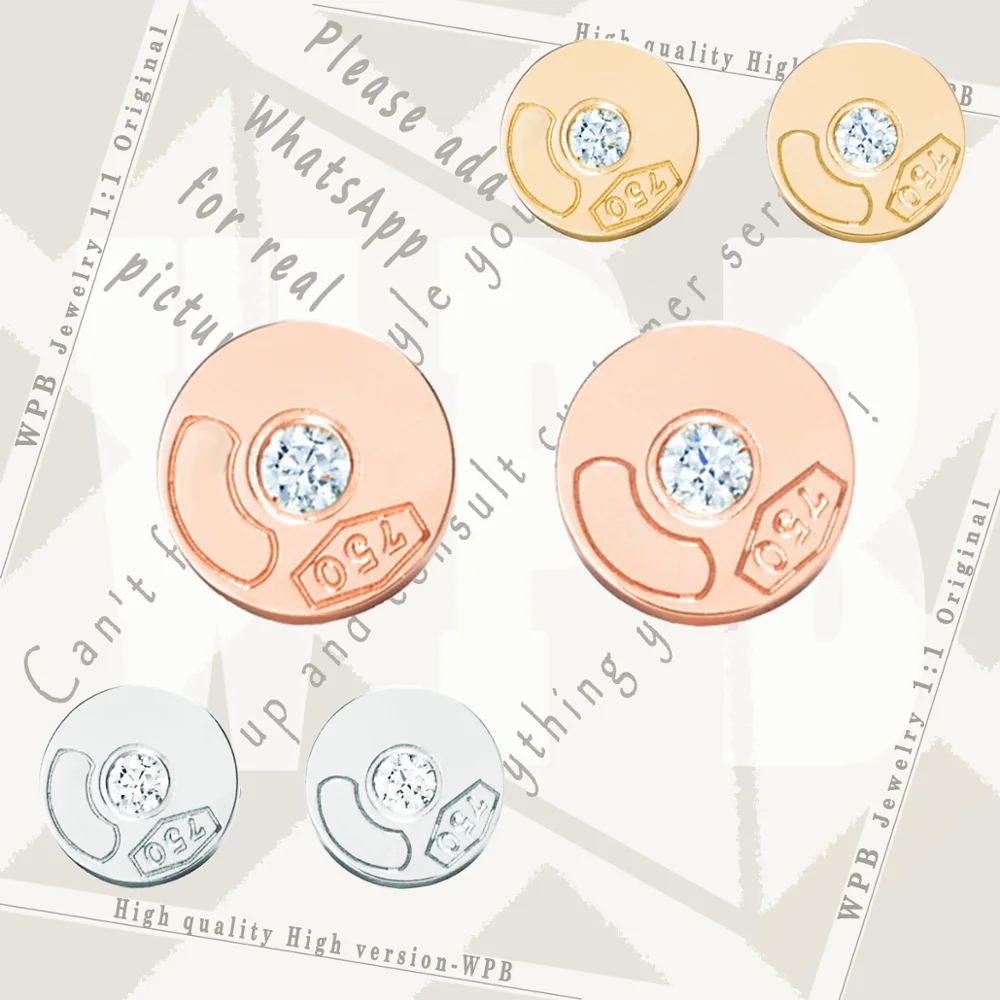 

WPB100%925Earrings High Quality Version TIFN Original 1:1 "Classic Logo Shining Circle" Women Earrings