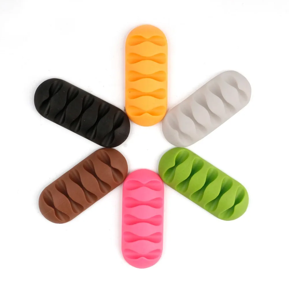 2шт кабельный зажим для намотки кабеля органайзер проводов наушников провода