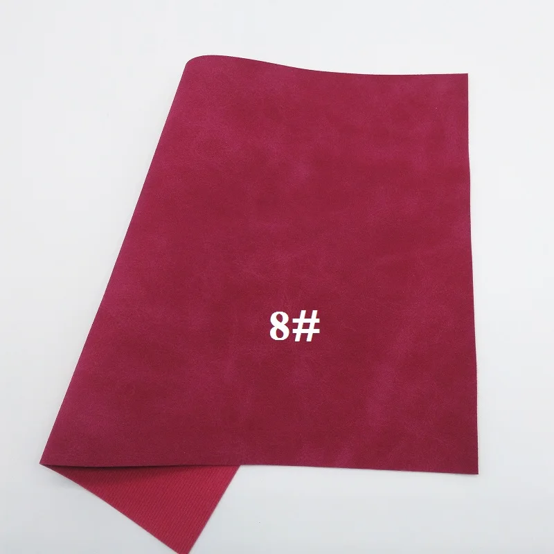 8 Glitterwishcome 21X29CM A4 Size Suede Faux Leather Fabric, Vinil Para Lozos, Synthetic Leather Fabric for Bows, GM386A - Цвет: 8