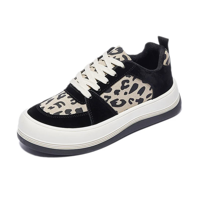 

Big Head Leopard Leisure Shoes,Women's Shoes,2021 Spring New Korean Thick Bottomed Muffin Shoes,Student Sports Board Shoes C5027