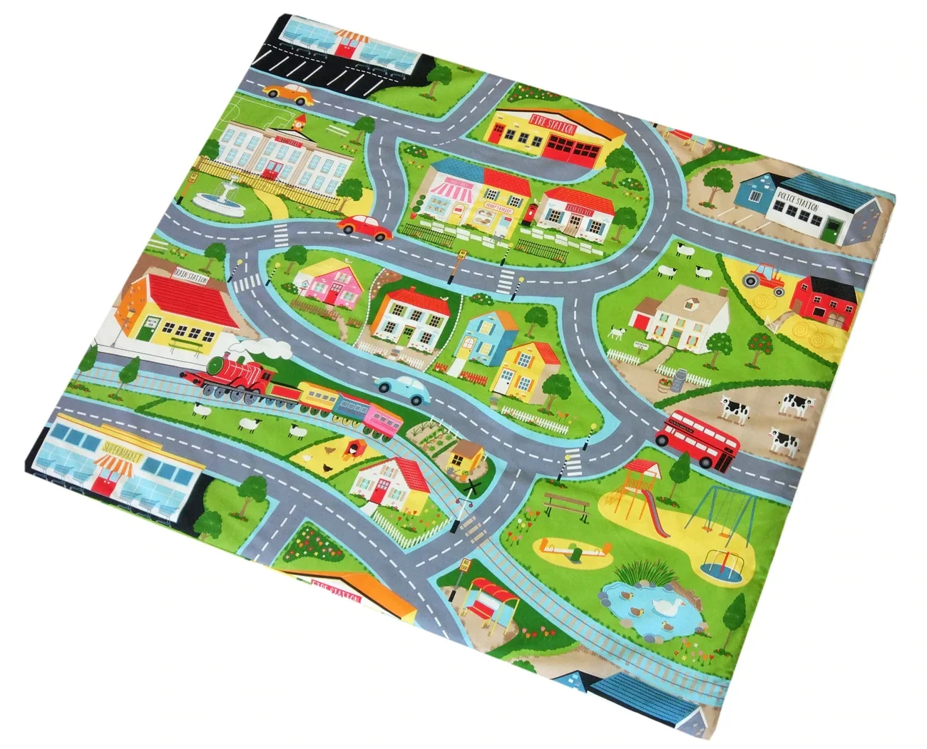 Двухсторонний игровой коврик с рисунком движения 1 шт. напольный для автомобиля