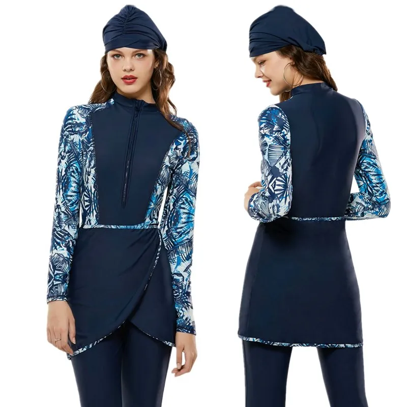 Буркини мусульманский купальный костюм Islamico Для женщин скромные с хиджабом