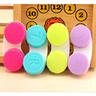 Футляр для контактных линз 10 шт.лот футляр для контактных линз случайных цветов футляр для контактных линз контейнер для линз разные цвета