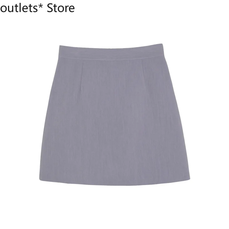 

Summer new women's skirts solid color high waist wild was thin a-line skirt summer fashion short skirt women