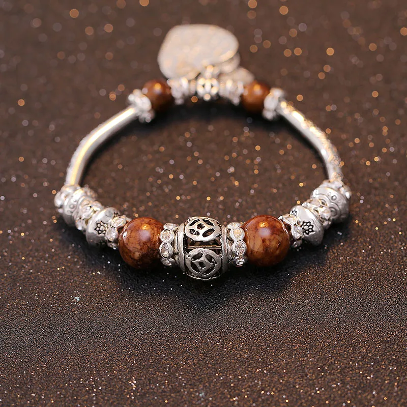 Старинные амулетные браслеты для женщин античное серебряное покрытие металл