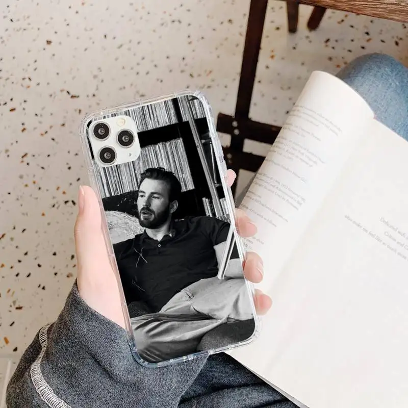 

Chris Evans American actor Phone Case Transparent soft For iphone 5 5s 5c se 6 6s 7 8 11 12 plus mini x xs xr pro max