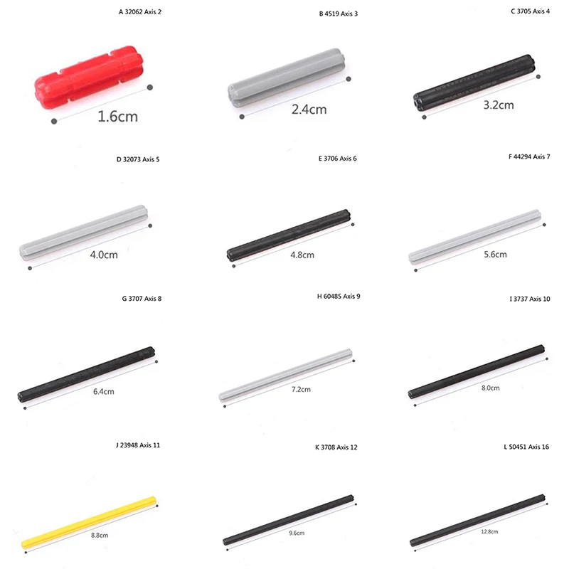 

10PCS Compatible Assembles Particles Educational Toys for Children Building Blocks Technicalalal DIY Parts moc Axle