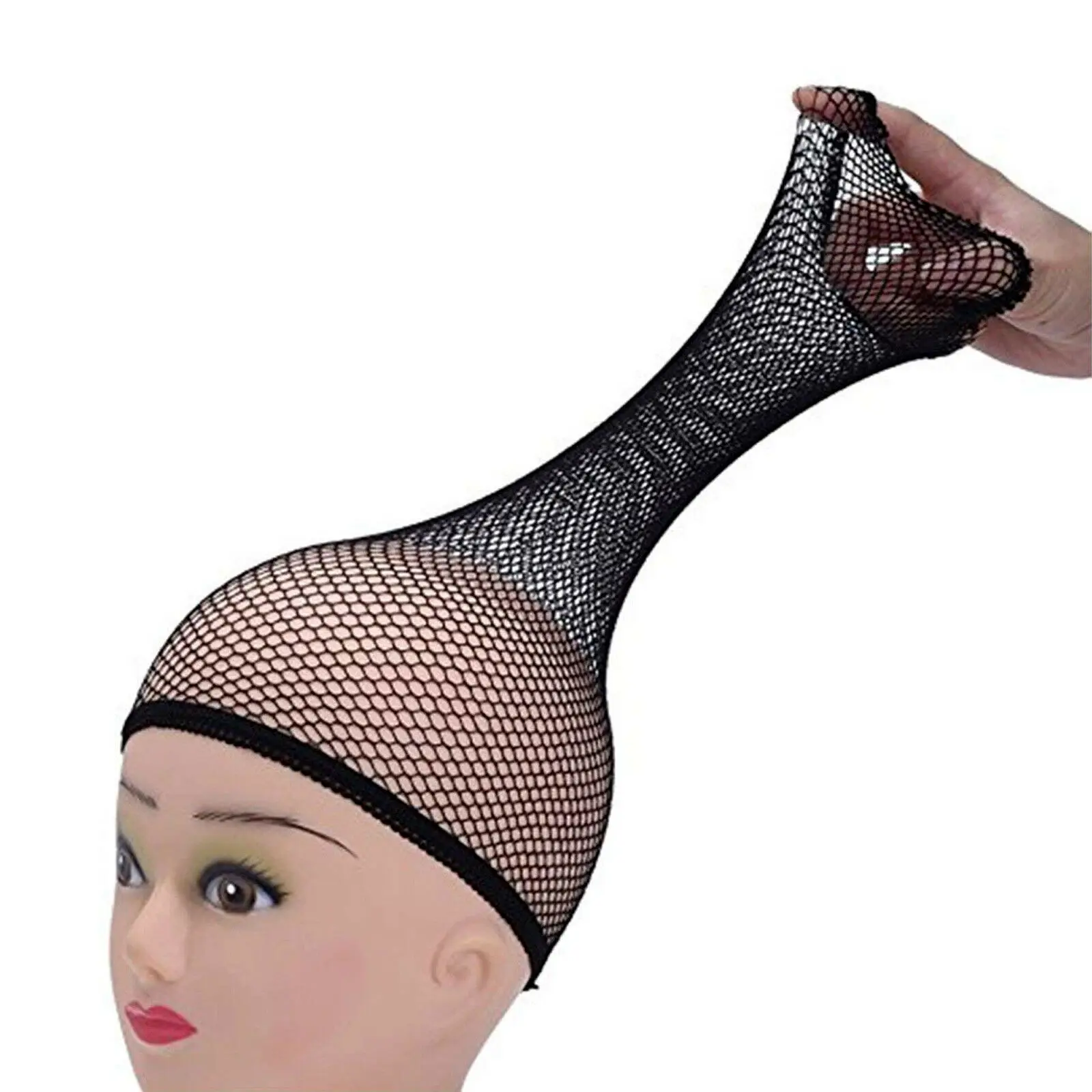 Elastic Mesh Net Wig Caps Fishnet Liner Stocking Sleep for Open End Cap Long and Short Hair | Дом и сад
