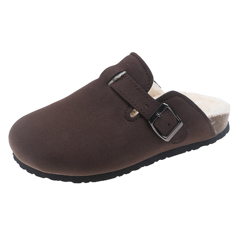 

Women Shoes Platform Retro Flats Women New Winter Fashion Slippers Warm Suede Plush Soft Cozy Flip Flops Lady Slides Shoes