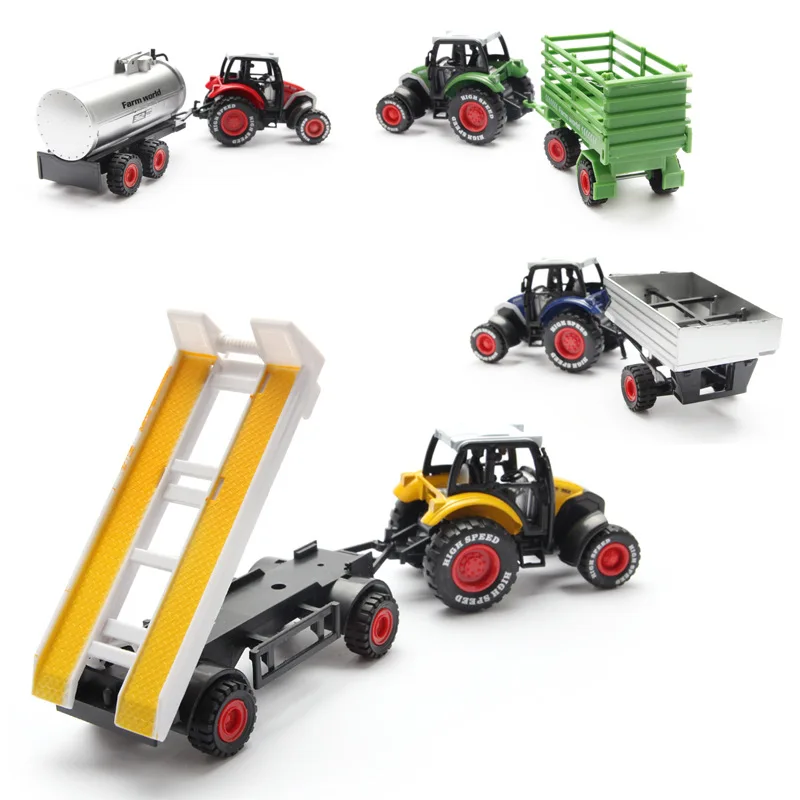 2019 Новый игрушечный водитель трактора из сплава прицеп-цистерна для возврата