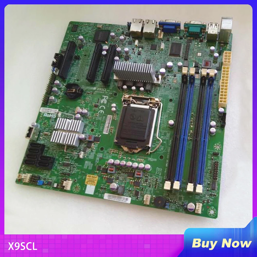 X9SCL For Supermicro Server Motherboard LGA1155 Xeon E3-1200 V1 V2 Serie 2nd and 3rd Gen Core i3 DDR3 SATA 2.0 PCI-E 3.0 USB 2.0