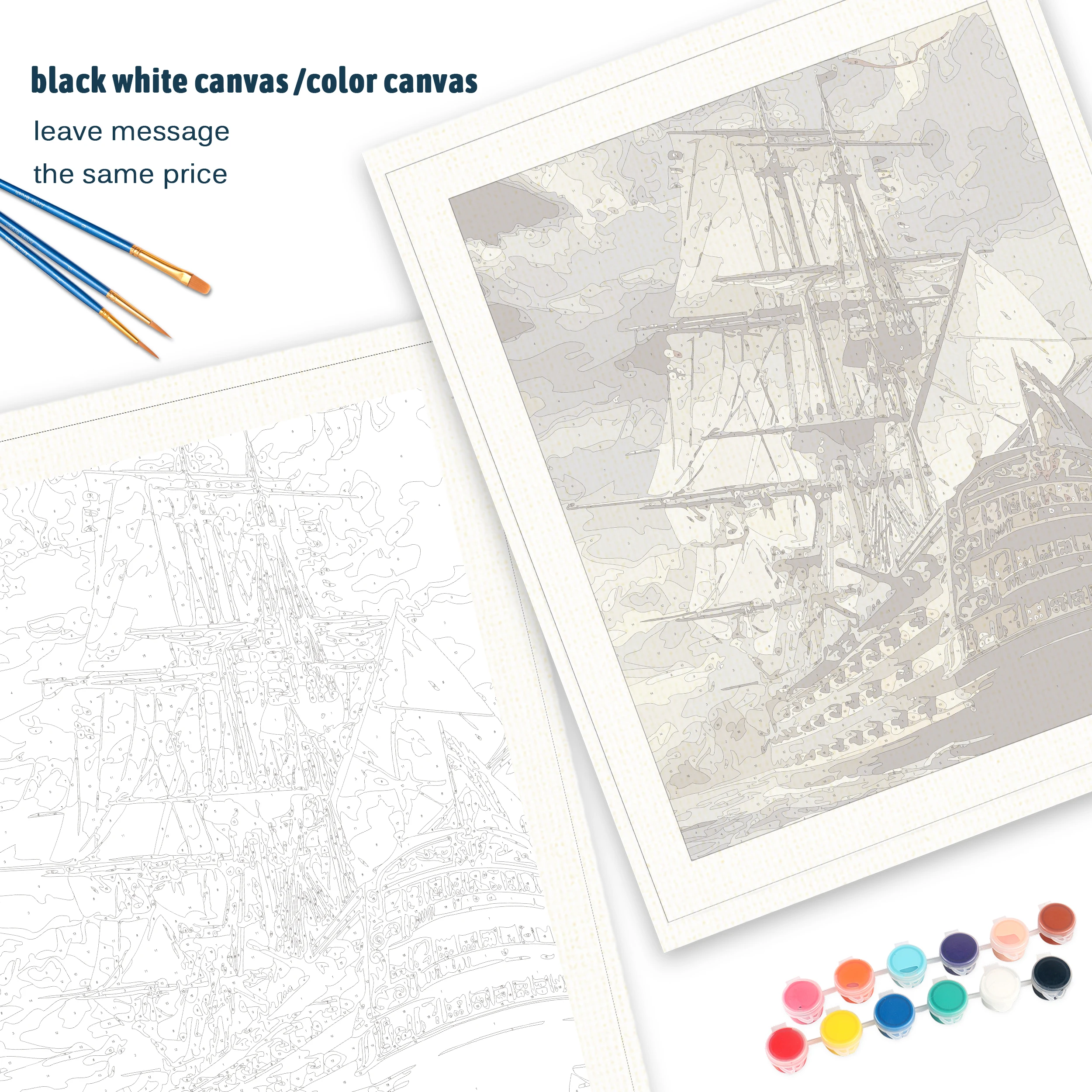 Картина по номерам на холсте без рамки|seascape painting|sailing boat paintingboat painting |