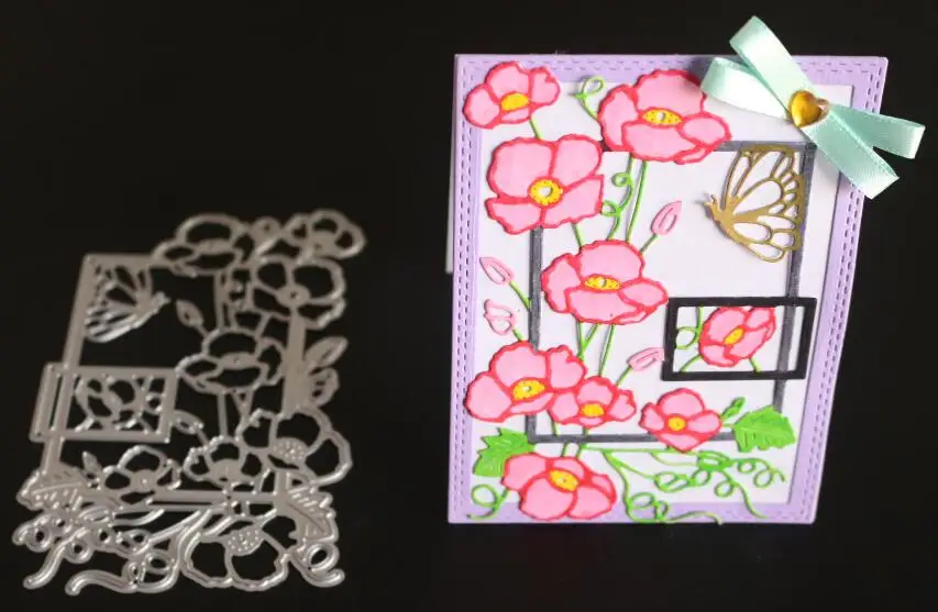 8x12.3cm Цветы Дырокол штампы для резки металла трафареты для скрапбукинга DIY открытки в Альбом украшение тиснение папка ремесло инструменты для резки - Цвет: 8x12.3cm