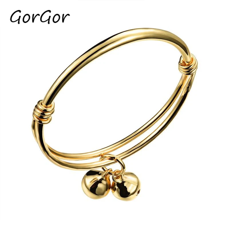 

GorGor Baby Pull Mouth Bracelet Baby Classical and Lively Bell Size Adjstable Children's Fashion Bracelet Auspicious Gift 487