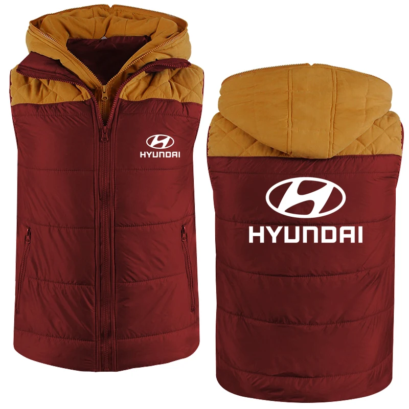 

Fashion Thicken Mens sweatshirt Hyundai Car Logo Winter Casual jackets Warm Wool Fleece Cotton High Quality Men Zipper hoodie