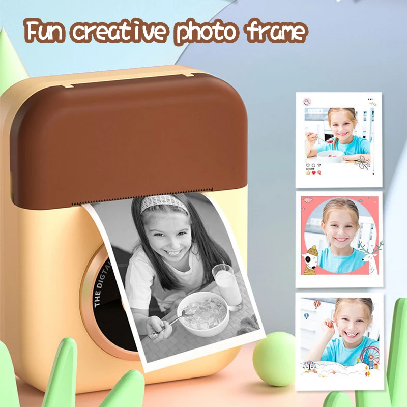 New Children Camera Instant Print Camera For Kids 1080P HD Digital Camera With 3 Rolls Thermal Paper Child Toy Camera Birthday