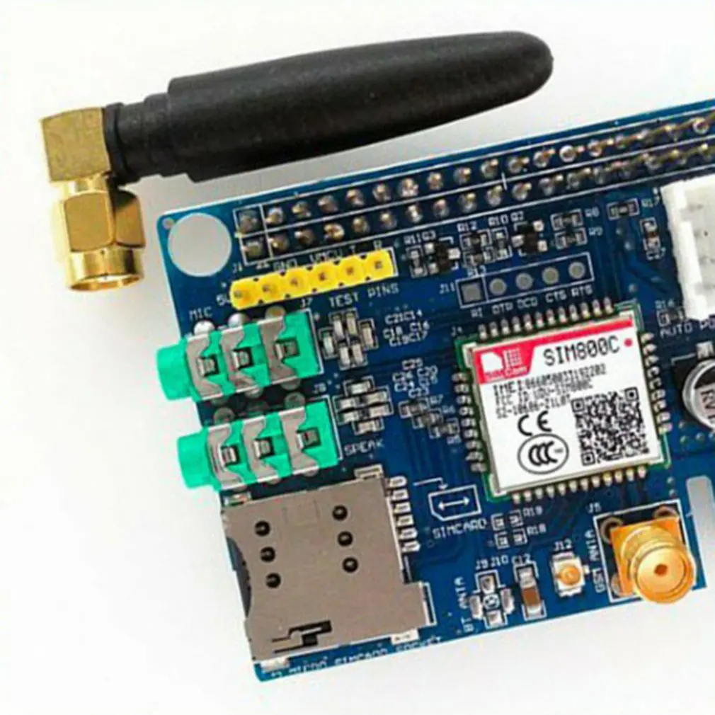 

SIM800C Модуль платы разработки сообщений MIicro SIM Flip держатель для карт SMA и Ipxmini плата сообщений
