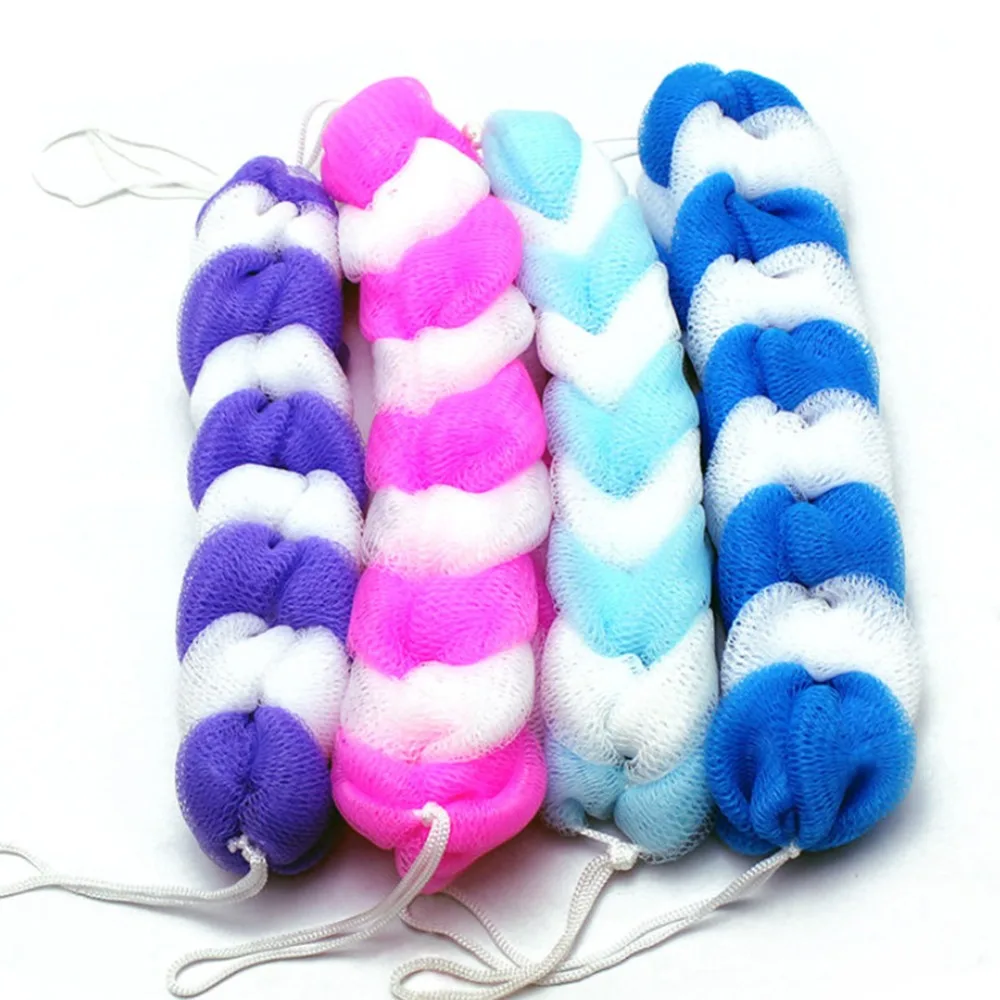 Мягкий скребок для ванны с ремешком на спине щетка тела богатыми пузырьками