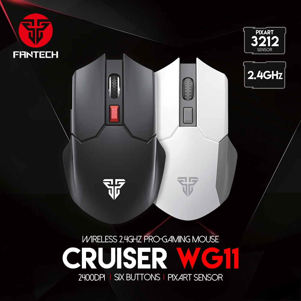 

Fantech WG11 Cruiser 2400 DPI Wireless 2.4GHz Pro Silent Gaming Mouse