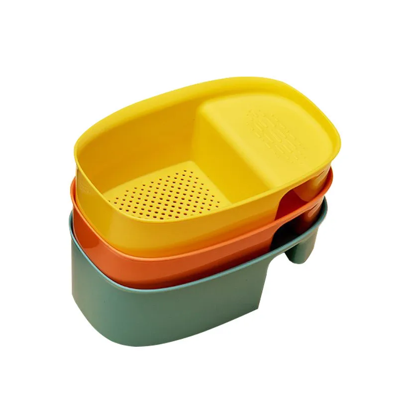 

Plastic Kitchen Sink Drain Rack Soap Sponge Holder Food Waste Drain Storage Basket Organizer Shelf Kitchen Accessories