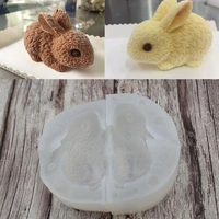 3d rabbit easter bunny silicone fondant cake molds chocolate sugarcraft mould for cupcake decorating animal baking tools kitchen