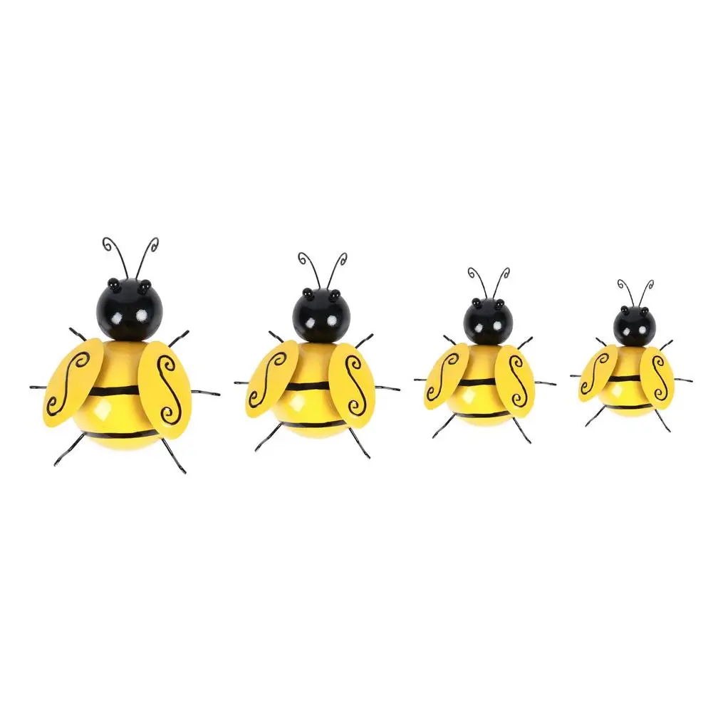 

Bumble Bee Decorations Metal Bumble Bee Decorations 3D Metal Bee Wall Sculpture Metal Garden Ornaments Hang Wall Decor For In