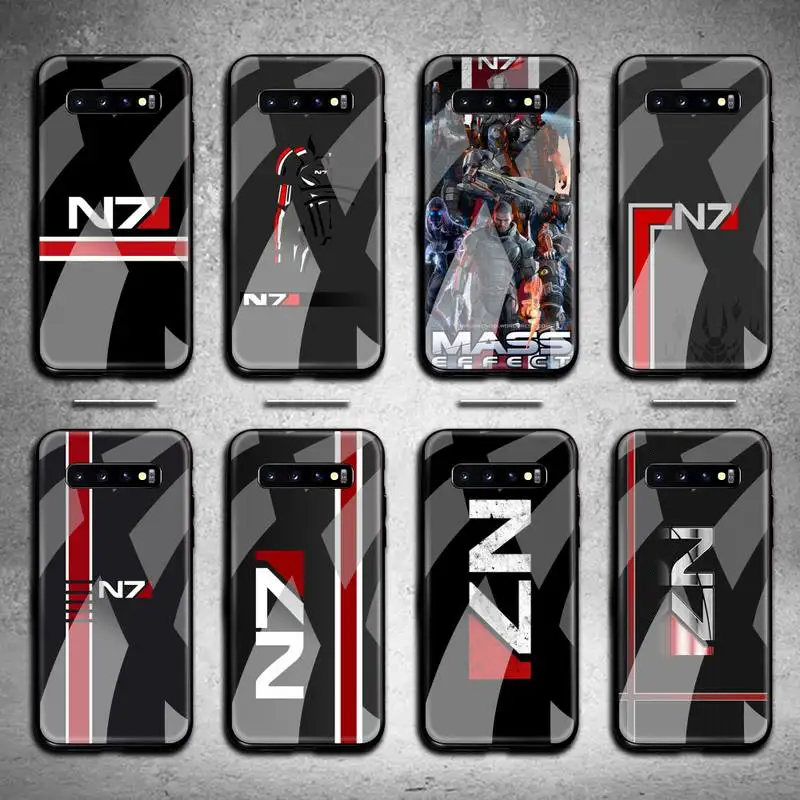 Чехол для телефона N7 Mass Effect закаленное стекло Samsung S20 Plus S7 S8 S9 S10 Note 8 9 10 | Мобильные