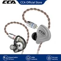 cca c10 hybrid hanging in ear earphones hifi dj sports earphone 5 drive unit headset noise cancelling earbuds gamer wired with m