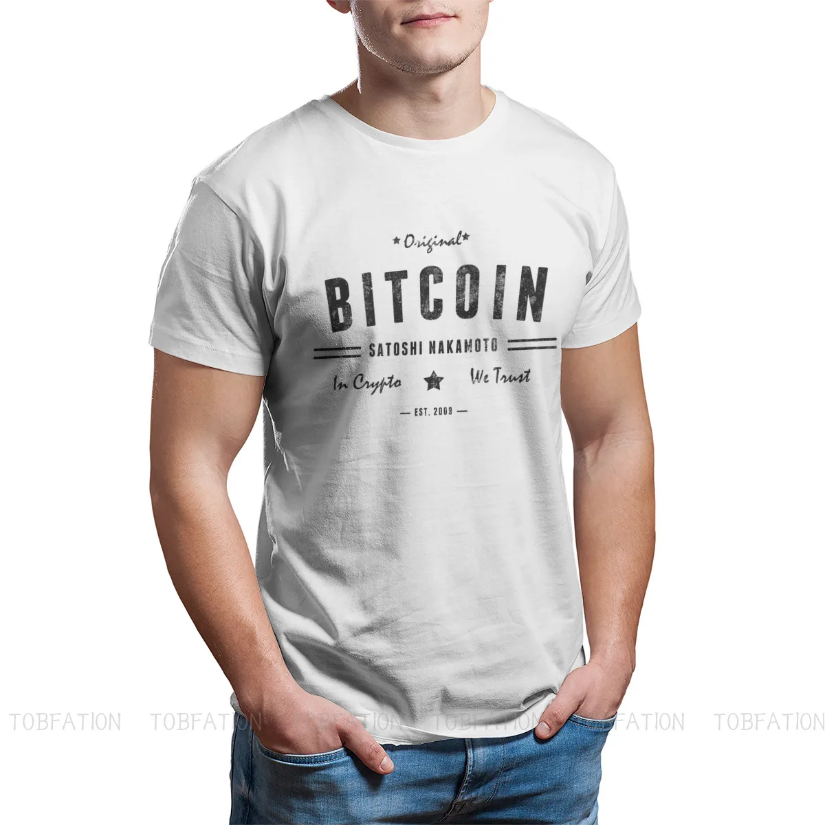 

Original Satoshi BTC Crypto Special TShirt Bitcoin Cryptocurrency Miners Meme Top Quality Creative Graphic T Shirt Stuff