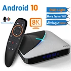 ТВ-приставка Transpeed, Android 10,0, Amlogic S905X3, 4K, 8K, RGB светильник ка, 2,45,8 ГГц, Wi-Fi, BT4.1, 163264 ГБ, 3D