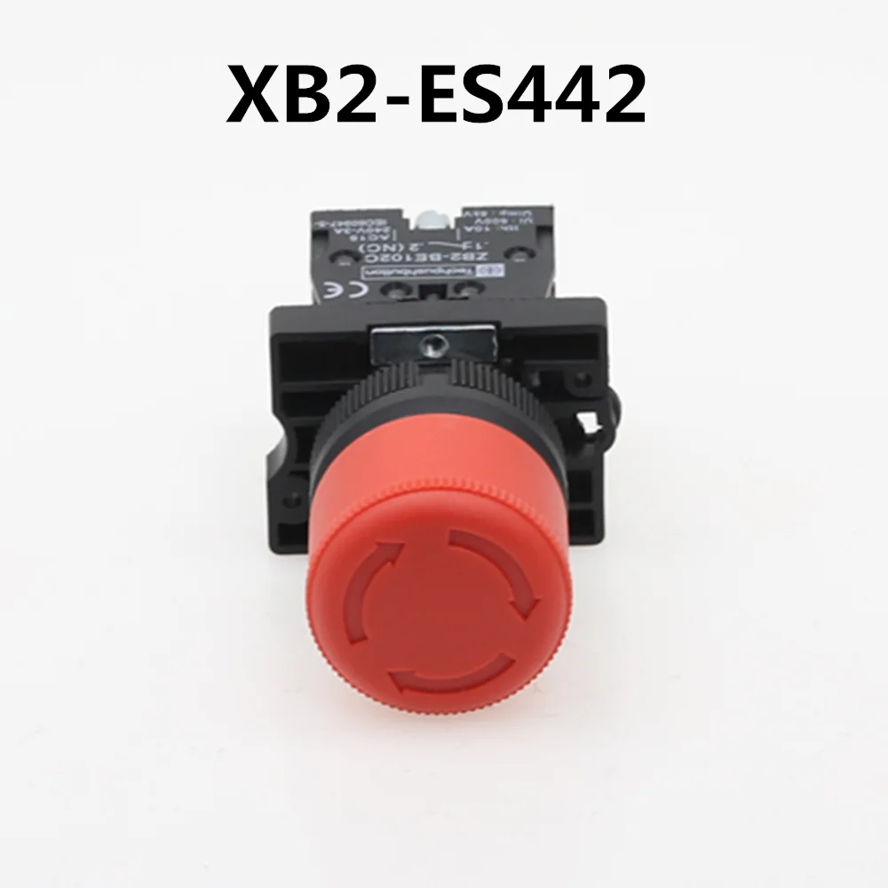 1 шт красный гриб переключатель аварийной остановки XB2-ES542 XB2-ES442 XB2-ES642 22 мм НЗ N/C кнопочный переключатель 600V 10A