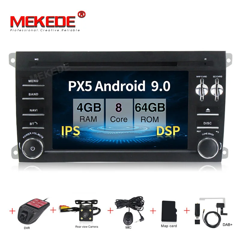 MEKEDE Android 9 0 4 + 64G IPS DSP Автомобильный мультимедийный DVD плеер для Porsche Cayenne 2003 2004 2005 2006