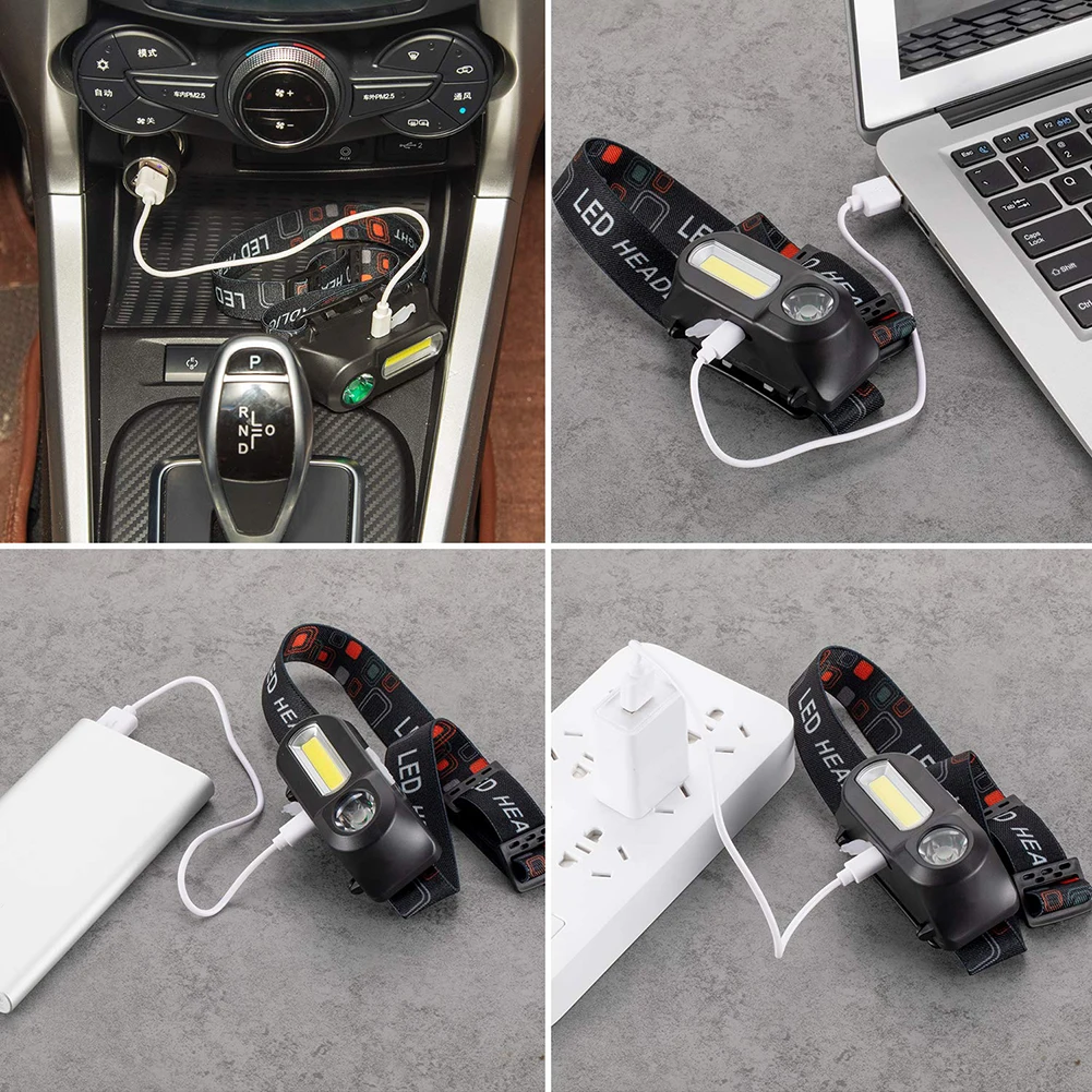 Meijuner налобный фонарь XPE+ COB Светодиодный фонарь с многофункциональной головкой USB налобный фонарь с аккумулятором для кемпинга FishingB031